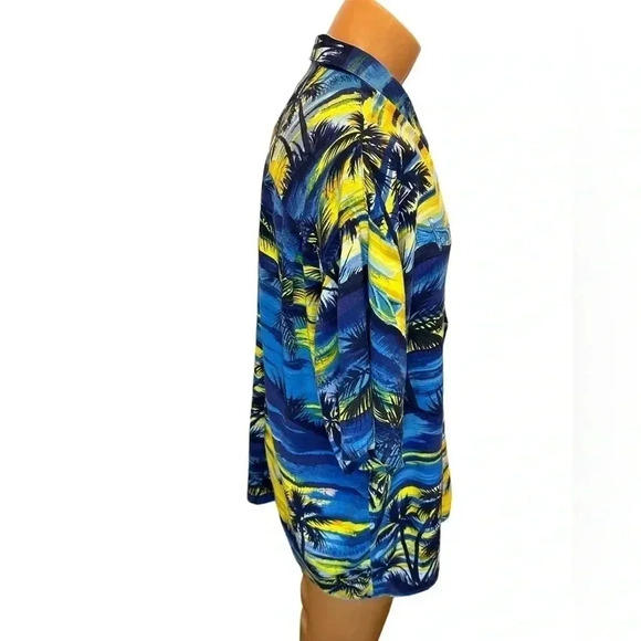 VTG 1990’s PINEAPPLE CONNECTION Hawaiian Beach Palm Trees Shirt Sz 2XB EUC - Picture 3 of 10